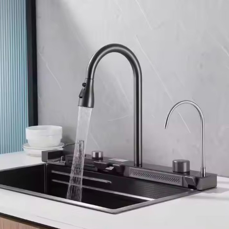Multifunctional Digital Display Waterfall Sink